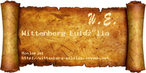 Wittenberg Eulália névjegykártya
